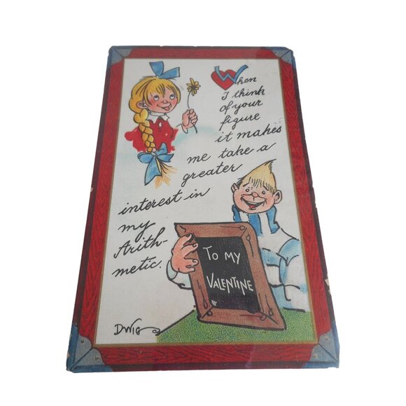 Vintage Valentine Postcard Printed Germany posted St Valentines Day 1910 - Picture 1 of 2